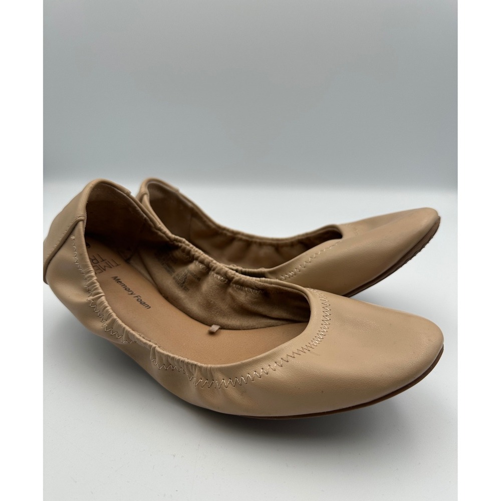Time and Tru Ballet Flats 6.5‎ Nude Memory Foam Slip On Comfort Classic Office
